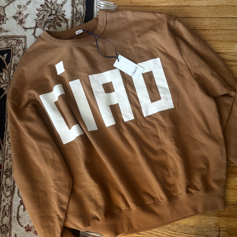 NEW Brown Clare V ciao Sweatshirt